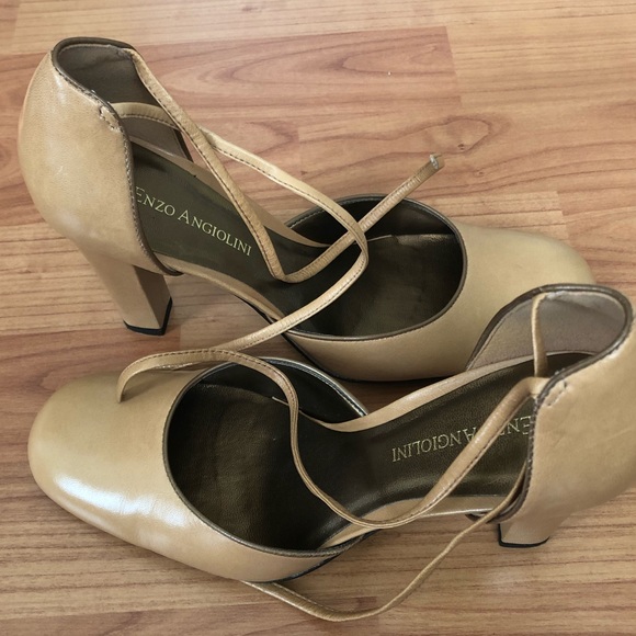 Enzo Angiolini Lace-up Leather High Heels, size 7 - Picture 5 of 6